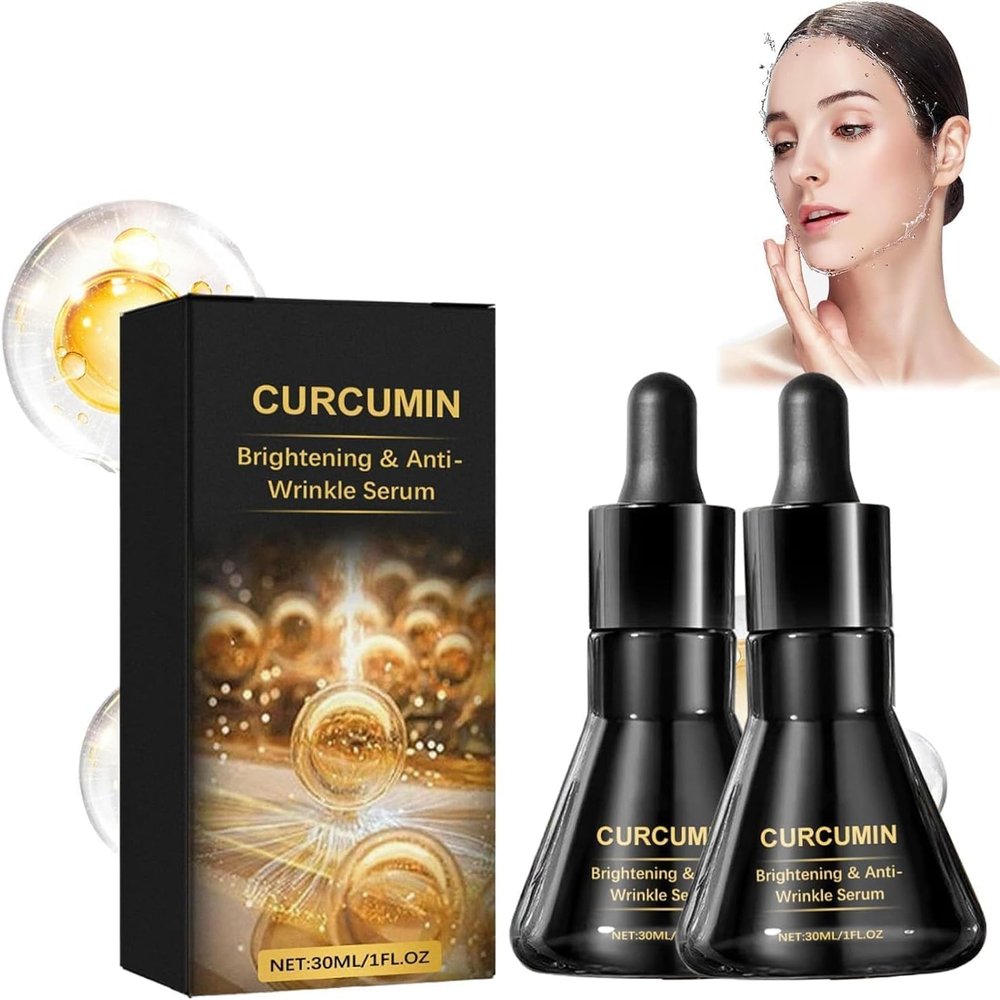 Curcumin Brightening & Wrinkle Serum, Anti-Aging & Acne Facial Serum, Essential Oil for the Face, Moisturizing for All Skin Types