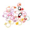 KOMBIUDA 12 Pairs of Cute Hair Ties for Girls with Strawberry and Fruit Shapes, Lightweight Resin and Rubber, Comfortable Hair Accessories for Kindergarten and Home view 1