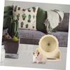 GANAZONO Quiet Wooden Hamster Wheel with Stable Stand view 2