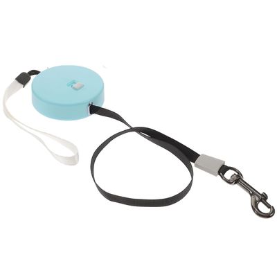 HOODANCOS Portable Retractable Dog Leash, Extendable Nylon Rope, Blue Round Handle, Outdoor Walking Leash for Small and Medium Dogs