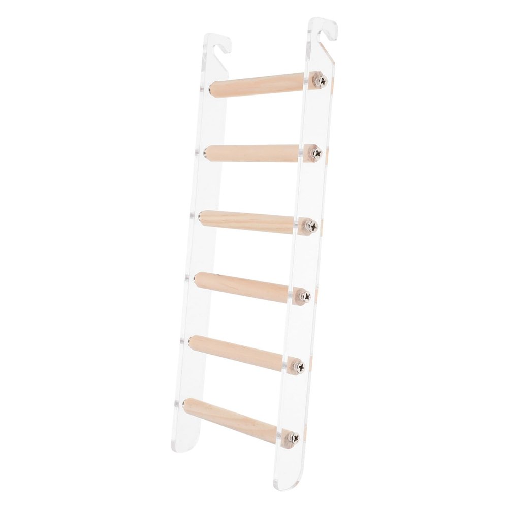 TOYANDONA Wooden Hanging Cage Ladder for Small Animals and Birds