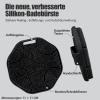 Silicone Body Scrubber with Hook, Soft Massage Brush for Shower and Bath (Black) view 2
