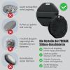 Silicone Body Scrubber with Hook, Soft Massage Brush for Shower and Bath (Black) view 3