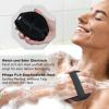 Silicone Body Scrubber with Hook, Soft Massage Brush for Shower and Bath (Black) view 4