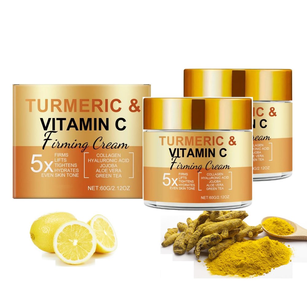 Turmeric Vitamin C Face Cream, 10% Vitamin C, Anti-Aging Moisturizer