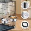 Mountable Dog Crate Bowls, Stainless Steel, 2-Piece Set view 3