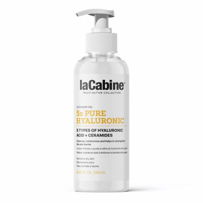 laCabine 5x Pure Hyaluronic Facial Cleansing Gel, Hydrating and Smoothing, with Ceramides