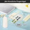 Segbeauty Nail Display Book with 308 Color Slots and 360 Nail Tips, Silver view 4