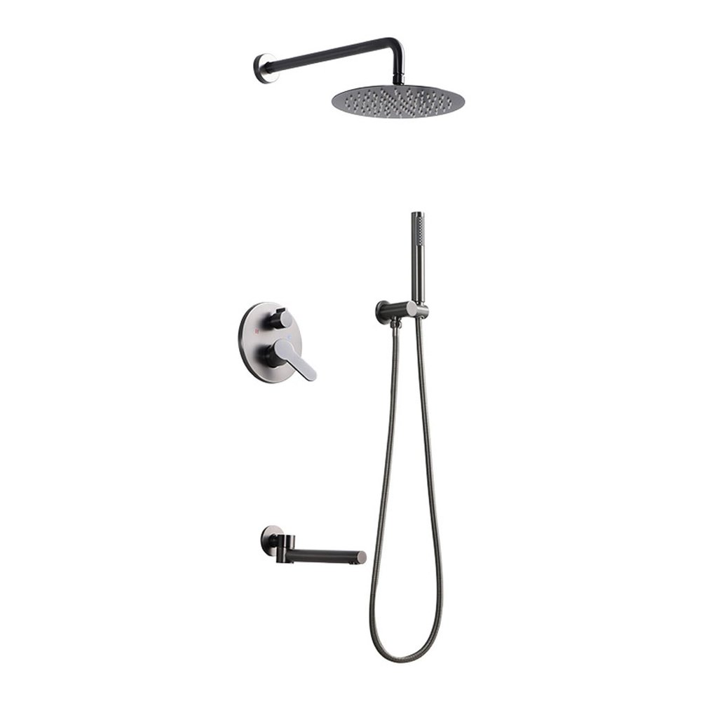 YCVAWEOD Wall-Mounted Shower System with Handheld Shower