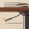 PAKMEZ Small Height-Adjustable Laptop Table, Space-Saving Metal Frame, Black view 2