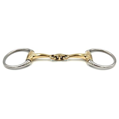 ES0013 Eggbutt Snaffle, Double-Jointed Copper, 70 mm/13 mm, 12.5 cm
