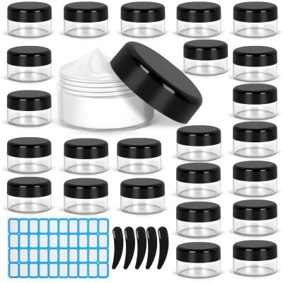 24-Pack 20 ml Cosmetic Jars with Lids, Spatulas and Labels