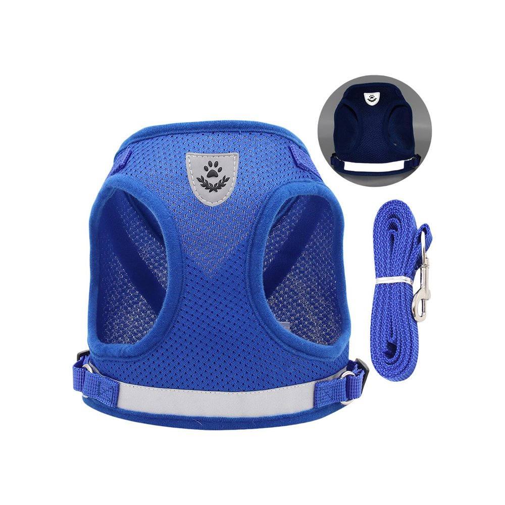 Adjustable Mesh Dog Harness with Reflective Design