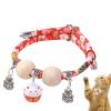 Kitten Collar with Cedar Wood Beads view 1