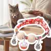 Kitten Collar with Cedar Wood Beads view 3