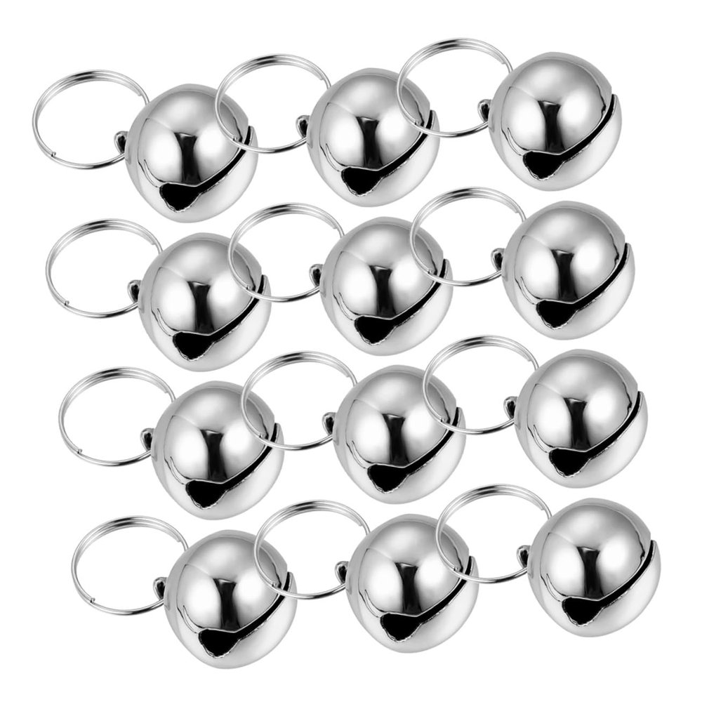 BESTonZON 12-Piece Bells for Dog Collars, Lightweight, Waterproof Metal, Clear Sound, for Cats and Dogs