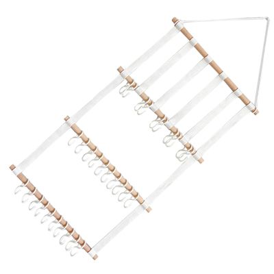 Mikinona Hair Bow Organizer with Hanging Fabric, 6 Long Ribbons and 30 Hooks