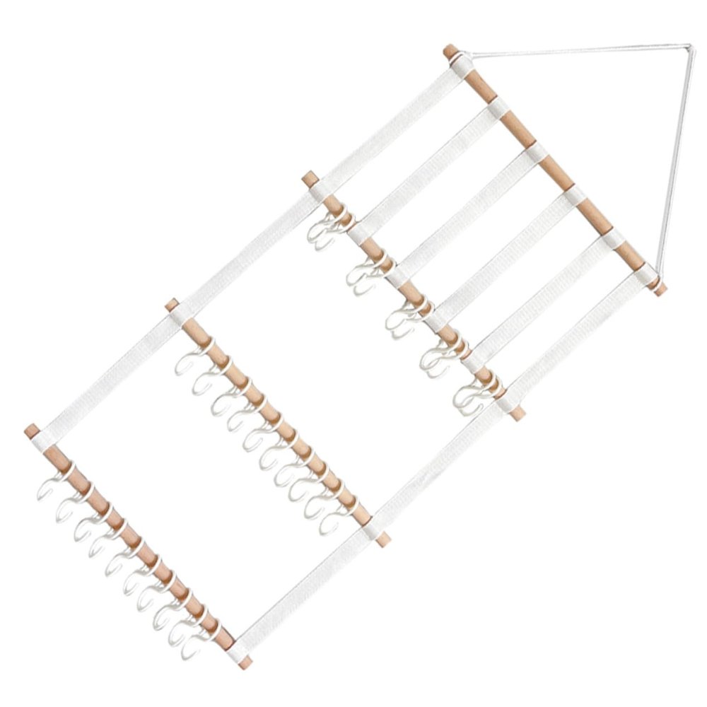 Mikinona Hair Bow Organizer with Hanging Fabric, 6 Long Ribbons and 30 Hooks