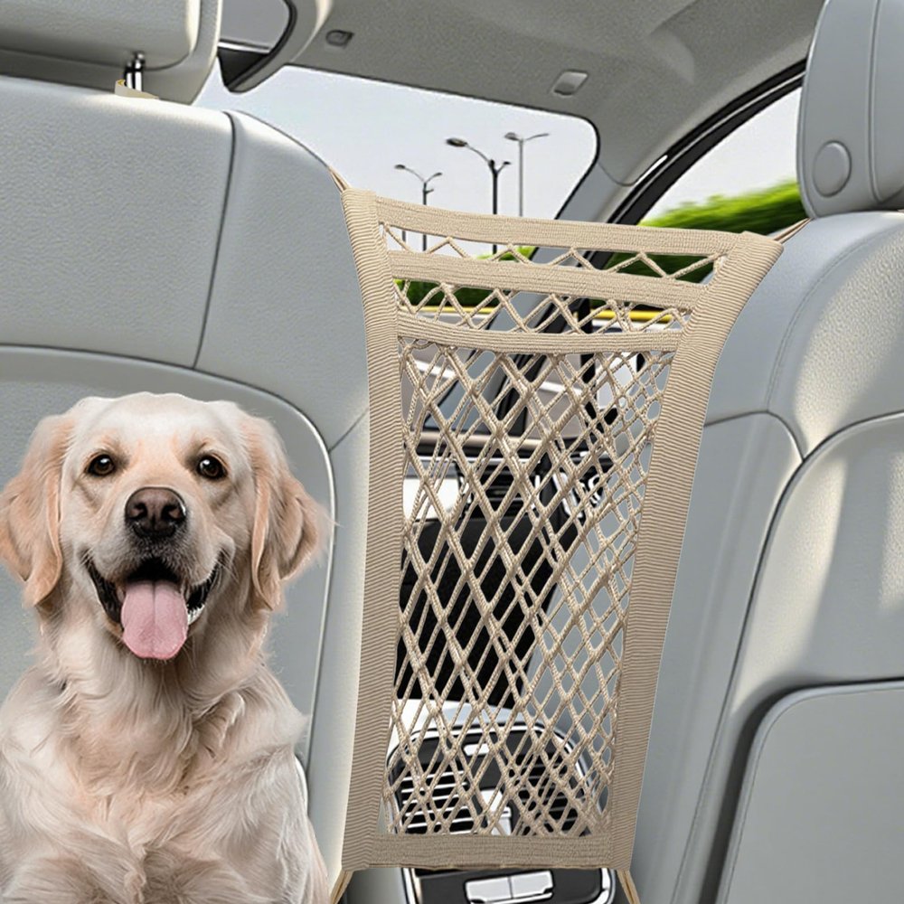 Pet Car Barrier Net, 3-Layer Car Organizer Net