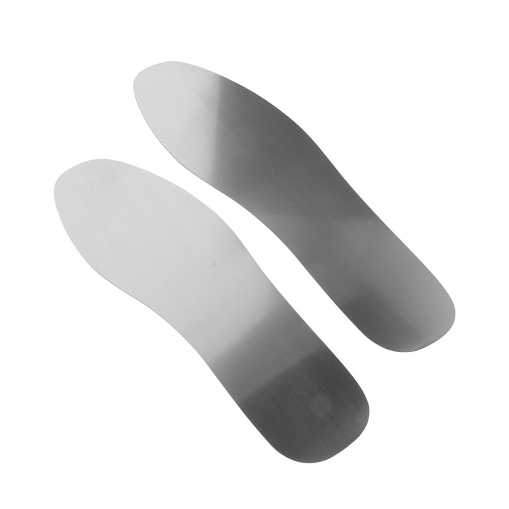 1 Pair Stainless Steel Shoe Insoles, Size 46, Heavy-Duty Safety Insoles