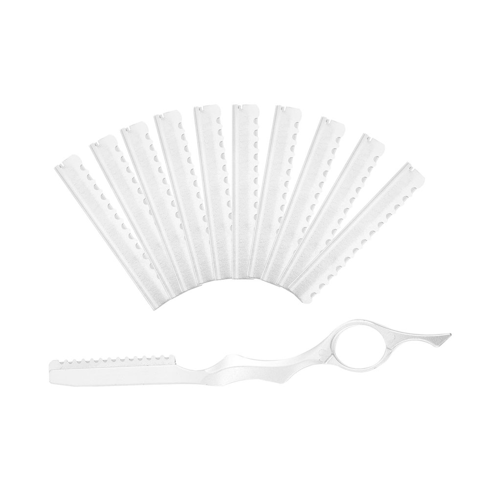 MUCKLILY Manual Hair Thinning Razor with 10 Replacement Blades
