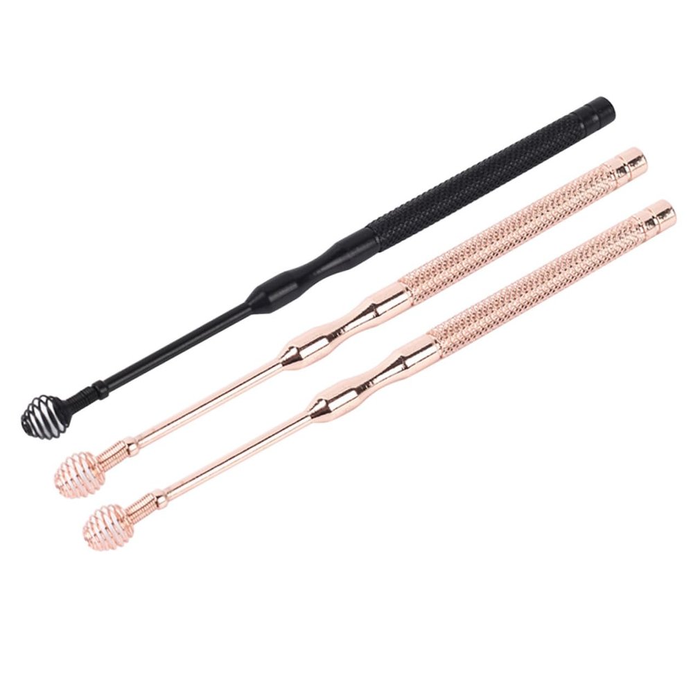 Mikinona Stainless Steel Earwax Removal Tools, 3-Piece Set, Non-Slip Design, Random Color