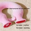 U-Shaped Neck Hot Water Bottle with Soft Fleece Cover, 1.5 L, Blue view 2