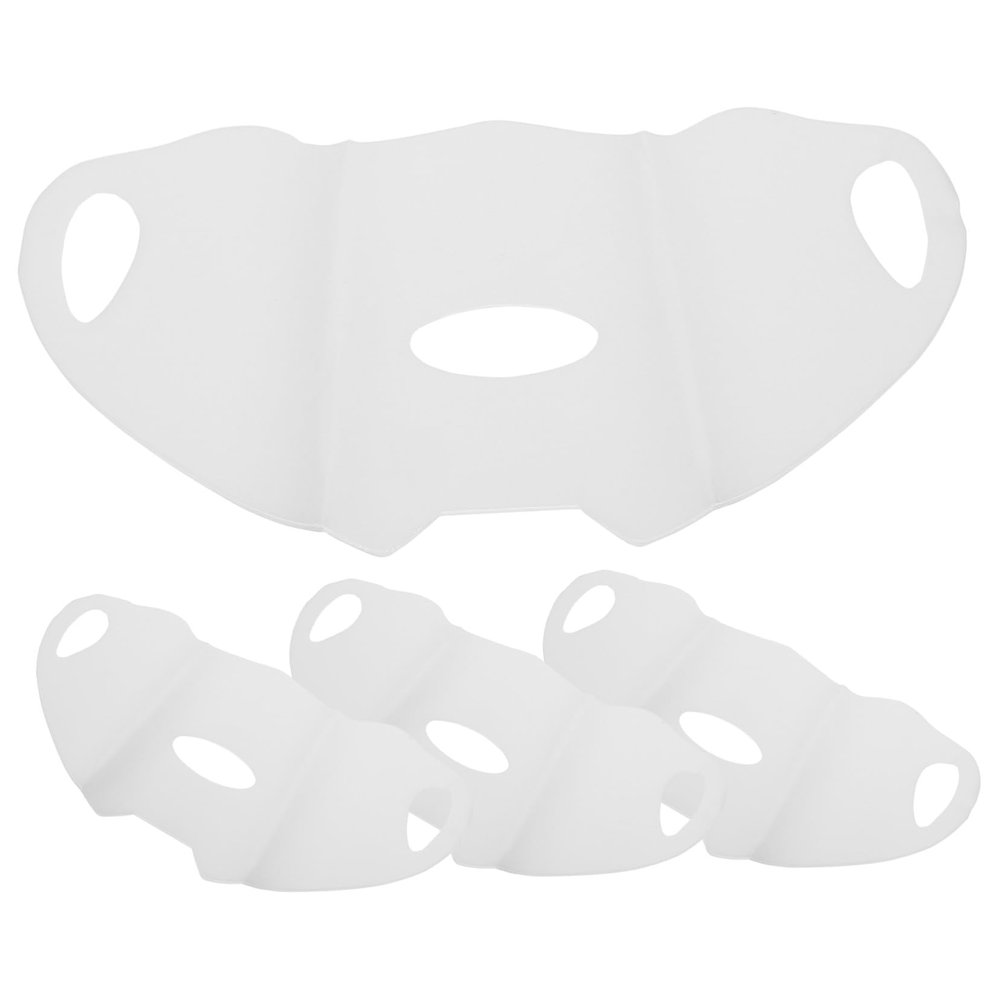 VALICLUD 4-Piece Gel Face Masks, Elastic Fabric, Moisturizing, Odorless, Sun Protection