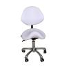 FXLUHAY Adjustable Saddle Stool with Backrest for Beauty Salons, Massage, Dental Clinics, and Home Offices, White, 140# view 1