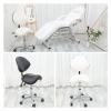 FXLUHAY Adjustable Saddle Stool with Backrest for Beauty Salons, Massage, Dental Clinics, and Home Offices, White, 140# view 2