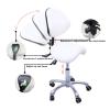 FXLUHAY Adjustable Saddle Stool with Backrest for Beauty Salons, Massage, Dental Clinics, and Home Offices, White, 140# view 4