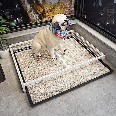 Robust Metal Dog Pee Pad Holder and Toilet, 53 × 35 × 7 cm