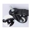 Set of 4 Heavy-Duty Quiet Screw-In Casters, 1.5 in, with Safety Brakes, Black Polyurethane Wheels (M10, 4 Brakes) view 3