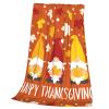 Salelf Happy Thanksgiving Three Dwarfs Plush Flannel Fleece Throw Blanket view 3