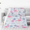 Salelf Flamingo and Pineapple Super Soft Flannel Fleece Throw Blanket, Plush, Lightweight, for Bed or Couch, Multiple Sizes view 1