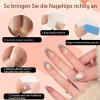 10-Count Handmade Cat Eye Press-On Nails, Magnetic Cat Eye, Medium Almond, Multicolor, with Jelly Adhesive Tabs, Reusable & Natural (W1 L, L) view 4