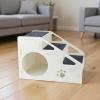 4-Step Dog Stairs with Cave and Foldable Ramp for Small Pets view 3