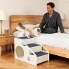 4-Step Dog Stairs with Cave and Foldable Ramp for Small Pets view 4