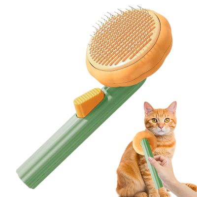Cat Brush - Hair Brush and Comb for Dogs - Self-Cleaning Massage