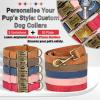 SEOUGEE Personalized Dog Collar with Engraved Name and Phone Number, Adjustable PU Leather view 3