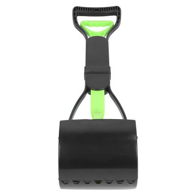 Asixxsix Pet Poop Scooper with Long Handle, Foldable, Green/Black