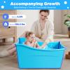 Folding Bathtub for Adults, 87 x 46 x 56.5 cm, Portable Collapsible Bathtub with Drain Hose, Baby Pool with Drain Hose, Ideal for Small Bathrooms view 3