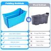 Folding Bathtub for Adults, 87 x 46 x 56.5 cm, Portable Collapsible Bathtub with Drain Hose, Baby Pool with Drain Hose, Ideal for Small Bathrooms view 4