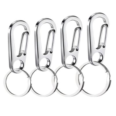 Dog Tag Clips, 4-Piece Stainless Steel Quick-Release Holders
