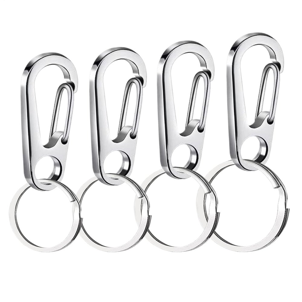 Dog Tag Clips, 4-Piece Stainless Steel Quick-Release Holders