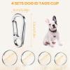 Dog Tag Clips, 4-Piece Stainless Steel Quick-Release Holders view 2