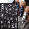 Christmas Nail Art Stickers, 6-Piece Self-Adhesive 3D Winter Nail Decals view 1