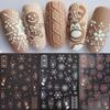Christmas Nail Art Stickers, 6-Piece Self-Adhesive 3D Winter Nail Decals view 2
