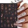 Christmas Nail Art Stickers, 6-Piece Self-Adhesive 3D Winter Nail Decals view 3