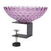 Jiawu Adjustable Clamp-Mounted Bird Bath with Removable Bowl, for Fences and Balconies, Purple view 1